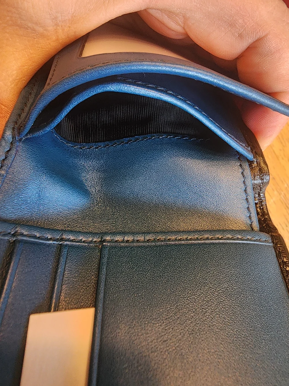 Salvatore Ferragamo Black Textured Leather Card Holder Wallet
